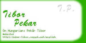 tibor pekar business card